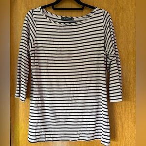 YALA KAI BOATNECK 3/4 SLEEVE RELAXED FIT BAMBOO TEE SHIRT, LARGE, bamboo, pink